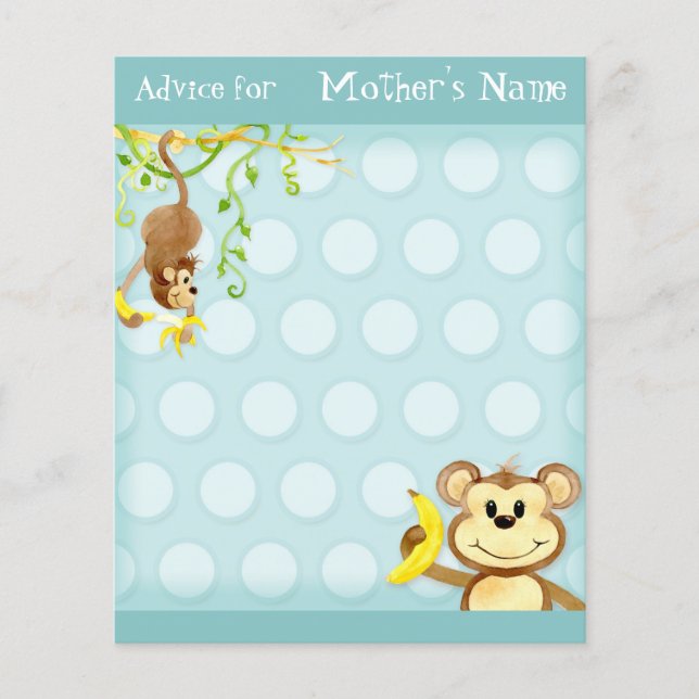 Lil Monkey, Conseil Baby shower Garçon (Devant)