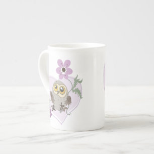 Lil owl ~ Merci ! ~os china mug