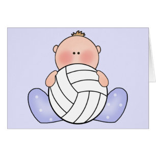Lil Volleyball Baby Boy Carte Blank