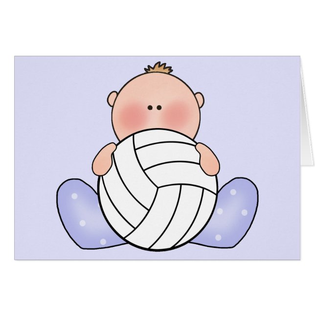 Lil Volleyball Baby Boy Carte Blank (Devant Horizontal)
