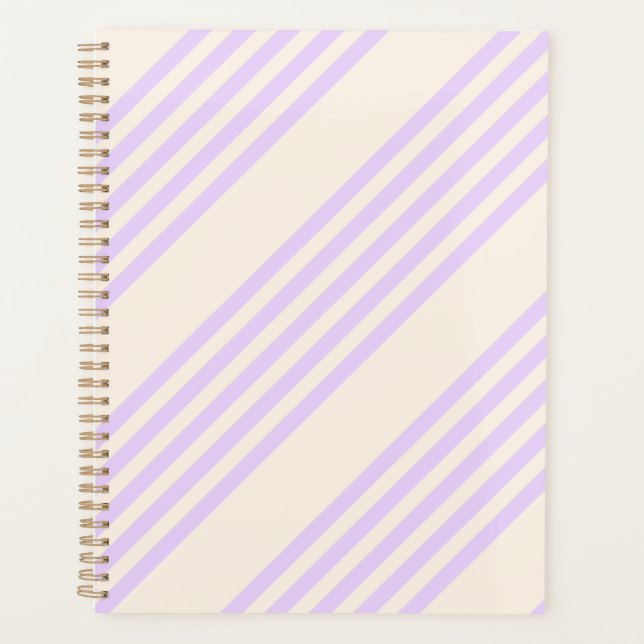 Lila pourpre et beige motif cinq rayures (Devant)