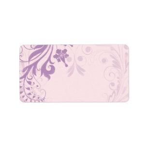 Lilac Blush Floral Mariage Blank Étiquette de adre