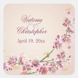 Lilac couleur violet fleurs d'aquarelle stickers m