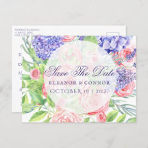 Lilac et Peony Sophisticated Faire-part de mariage