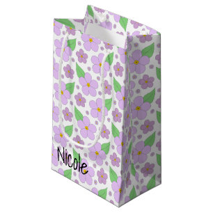 Lilac Fleurs Petit Sac Cadeau