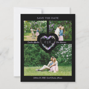 Lilac Floral Aquarelle Coeur Garland 3 Photos