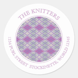 LILAC JACQUARD KNIT petits Étiquettes de adresse r