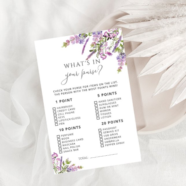 Lilac Lavender Ce qui est dans votre jeu de sacs à (Créateur téléchargé)