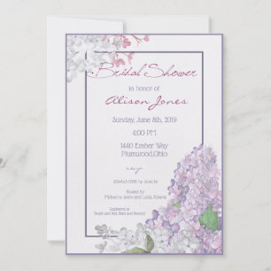 Lilac Loveliness Invitation à la douche nuptiale