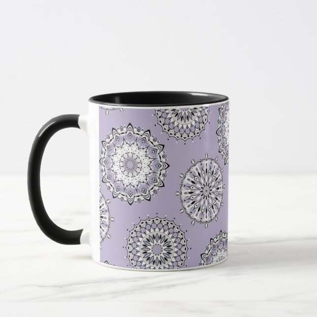Lilac Mandalas Mug (Gauche)