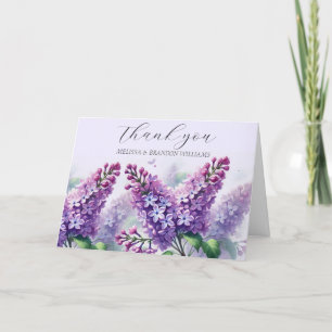 Lilac Mariage Floral violet Merci