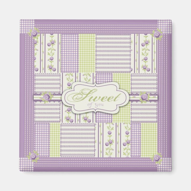 Lilac Rose Quilt TY Magnet 2 (Devant)