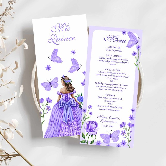 Lilac Roses, Florals et papillons Quinceañera (Lilac Roses, Florals and Butterflies Quinceañera)