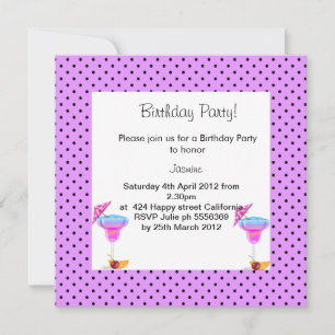 LILAC SPOT ANNIVERSAIRE INVITATION DU PARTI
