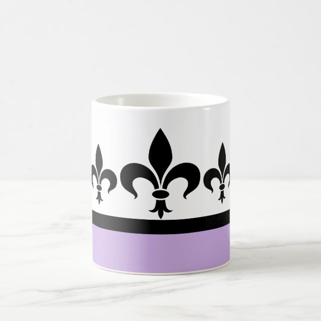 Lilac Swanky Fleur De Lis Mug (Centre)