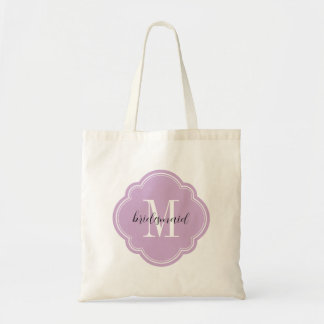Lilac violet Monogramme Sac fourre-tout de la serv