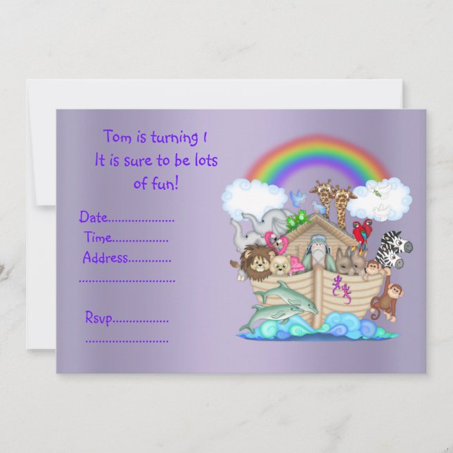 LILAC ZOO 1er Invitation anniversaire (Devant)