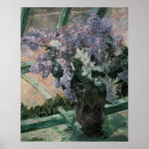 Lilacs dans une fenêtre, affiche de Mary Cassatt