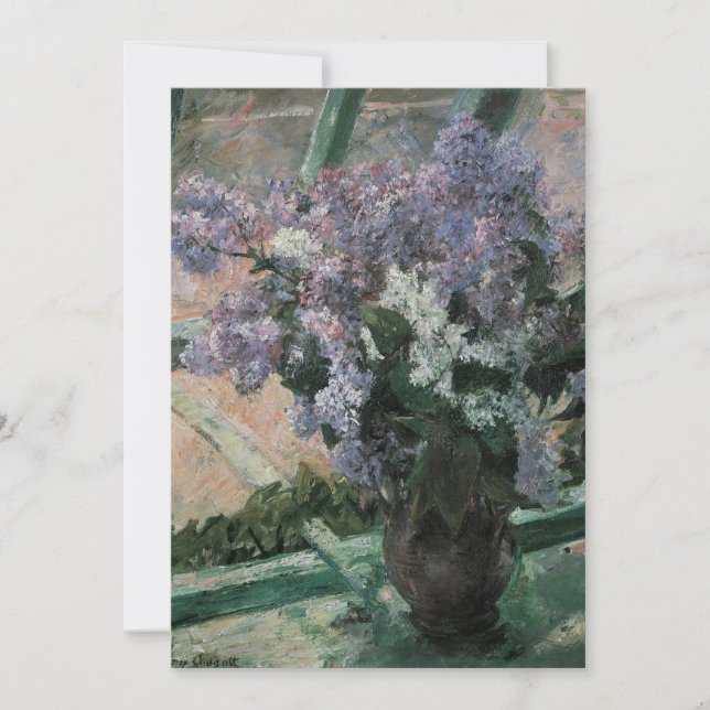 Lilacs dans une fenêtre par Mary Cassatt, Art Vint (Devant)