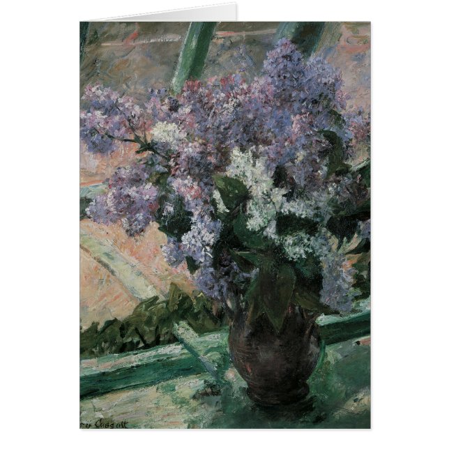 Lilacs dans une fenêtre par Mary Cassatt, Art Vint (Devant)