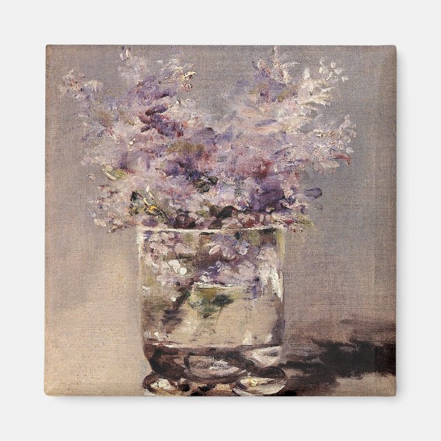Lilacs de Manet en verre - Magnet (Devant)