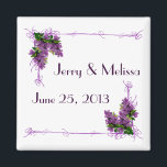 Lilacs Wedding Favor Magnet<br><div class="desc">Ce Lilacs Wedding Favor Magnet est idéal pour le printemps, l'été ou les Mariages à thème Lilac.</div>