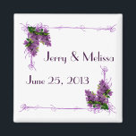 Lilacs Wedding Favor Magnet<br><div class="desc">Ce Lilacs Wedding Favor Magnet est idéal pour le printemps,  l'été ou les Mariages à thème Lilac.</div>