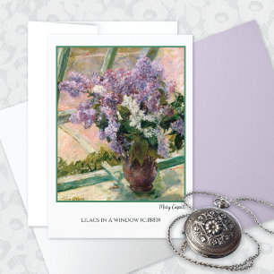 Lilas à la fenêtre Mary Cassatt Carte vierge