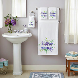 Lilas aquarelle florale personnalisée