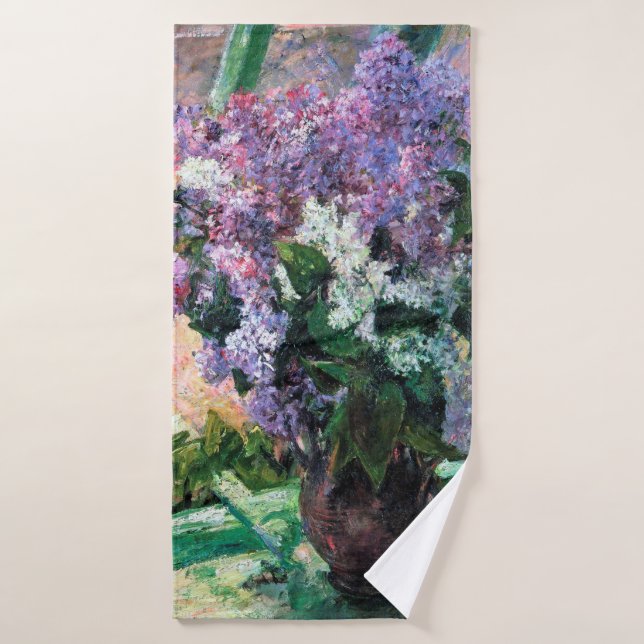 Lilas dans une fenêtre, Mary Cassatt (Serviette de bain)