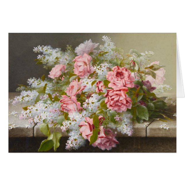 Lilas de rose et blancs roses vintages (Devant horizontal)