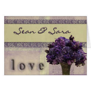 Lilas démodé et fleurs roses