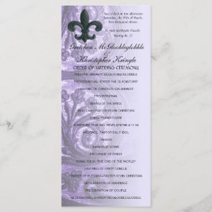 lilas "fer fleur de lis" PROGRAMME DE MARIAGE