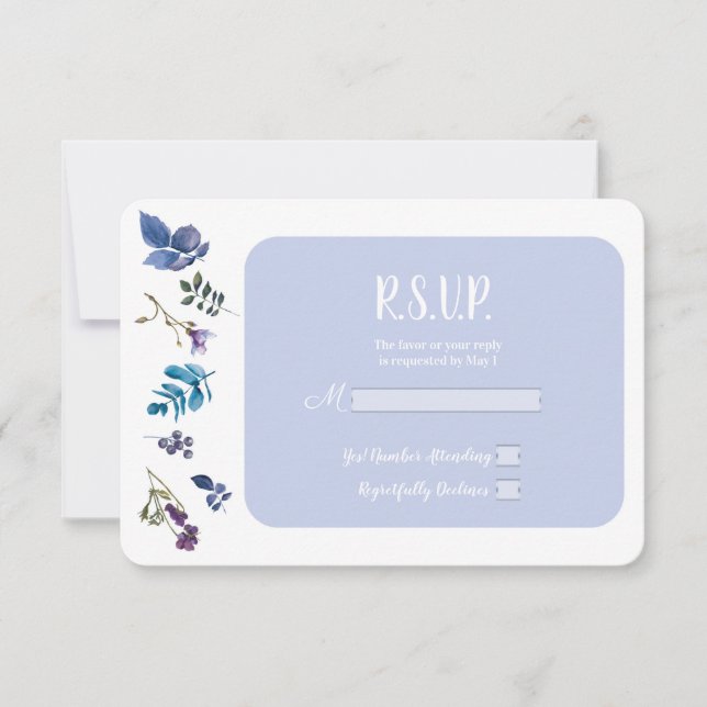Lilas lavande iris violet floral printemps RSVP (Devant)
