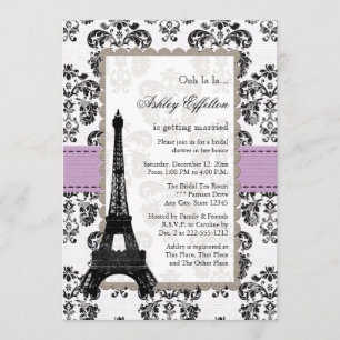 Lilas parisien et invitations noires de Fête de la