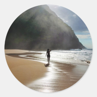 L'île dans le Sticker Soleil