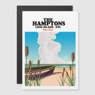 L'île de Hamptons Long NYC, affiche de voyage.