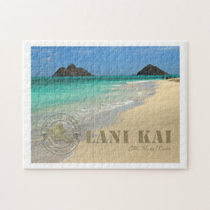 L'île de "Moks" du puzzle de carte postale d'Oahu