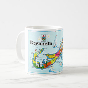 L'île des Bermudes - Mug colorée