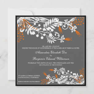 L'île Floral (corail) Élégante invitation au maria