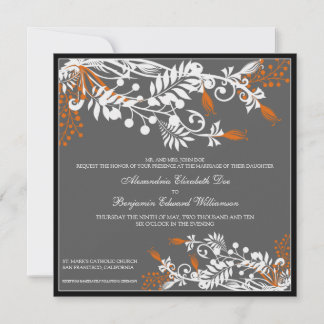 L'île Floral (corail) Élégante invitation au maria