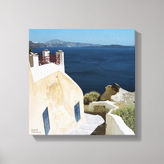 L'île grecque de Santorin toile (Recto)