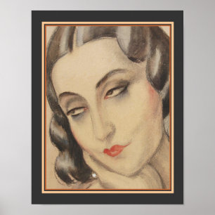 "Lili Elbe" Art Déco Imprimer par Gerda Wegener