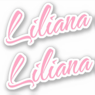 Liliana Nom décoratif en rose x2 Sticker