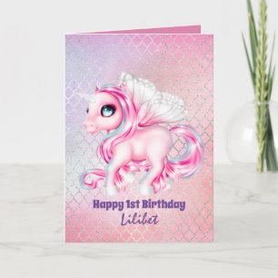 Lilibet 1er Anniversaire Cartes - Princesse Unicor