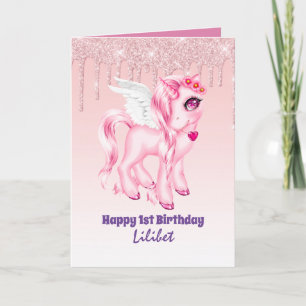 Lilibet 1er Anniversaire Cartes - Princesse Unicor