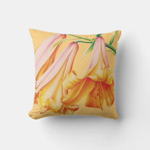 Lilies oreiller jaune orange