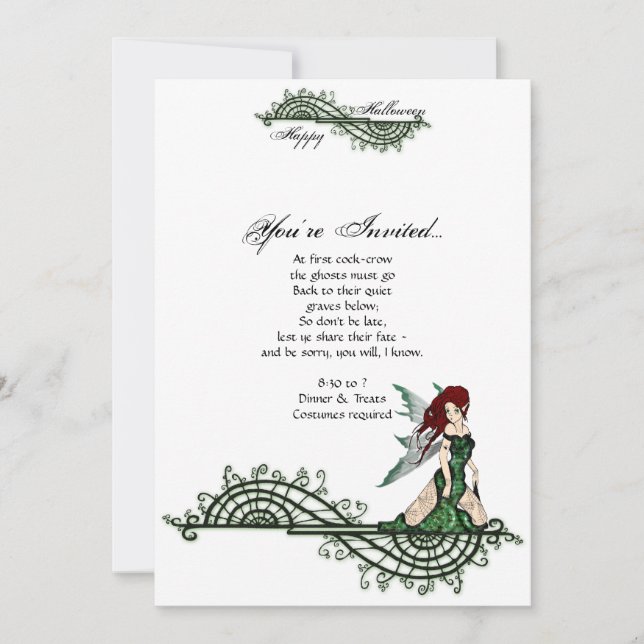 Lilith Fairy Gothic Halloween Party Invitation (Devant)