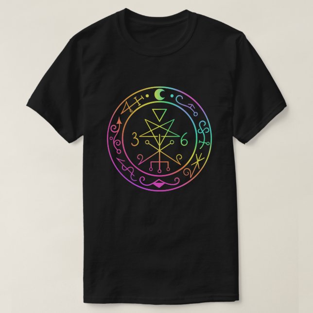 Lilith sigil. T-shirt de déesse de lune noire (Design devant)
