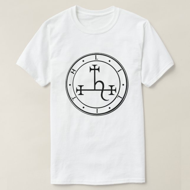 Lilith sigil. T-shirt de déesse de lune noire (Design devant)